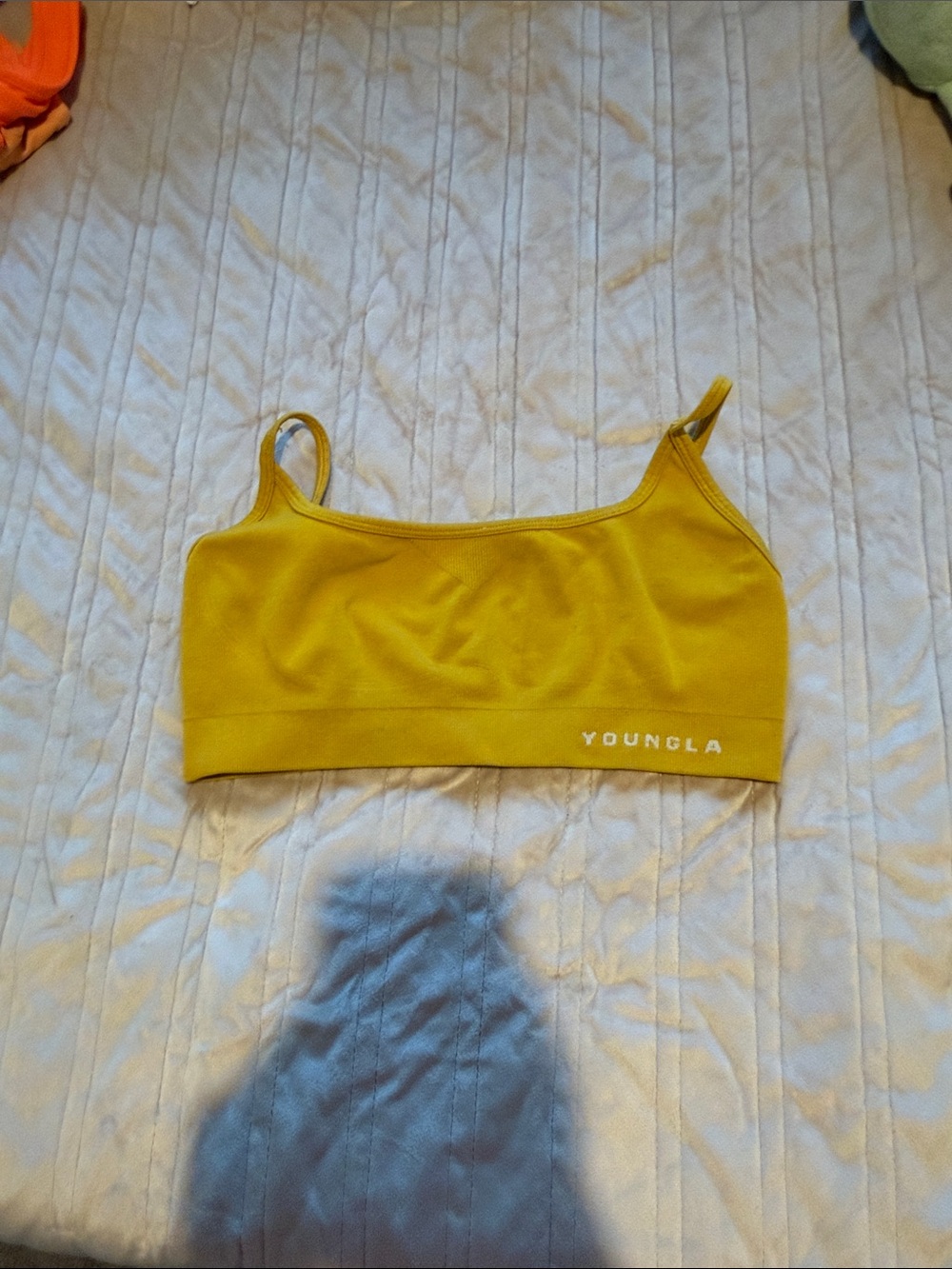 YoungLA Mustard Seamless Crop Bralette